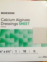 Calcium Alginate Dressings Mckesson Calcium Alginate Dressings Sheet 4" X 4 3/4" Sterile (Box of 10) (Mckesson 3562)
