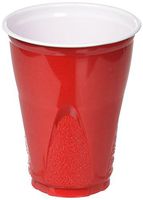 Easy Grip Disposable Plastic Party Cups, 9oz, Red, 50/Pack
