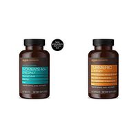 Amazon Elements Women's 40+ One Daily Multivitamin, 66% Whole Food Cultured, Vegan, 65 Tablets, 2 Month Supply & Turmeric Complex, 400mg Turmeric Curcumin, 140mg Ginger, 10mg Black Pepper, 65Capsules