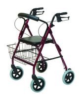 Walkabout Contour Deluxe Rolling Walker Color: Burgundy
