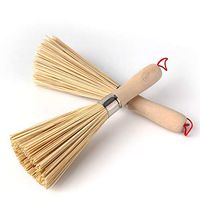 Sansheng 2PCS Frying pan Brush, Kitchen Cleaning Brush, Bamboo Kitchen pan Brush, FPR pan Handle Cleaning Brush, Bamboo pan Brush, Pot Brush, Pot Brush Cleaning