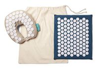 Kanjo Travel Acupressure Set - Acupressure Neck Pillow and Compact Acupressure Mat - Travel Pillow & Travel Mat Set - Neck, Foot & Back Pain Relief - Stress Relief & Relaxation - Includes Travel Bag