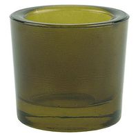 Bluecorn Beeswax Heavy Glass Votive and Tea Light Candle Holders (1, Vintage Green)