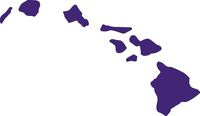 hBARSCI Hawaii Vinyl Decal - 5 Inches - for Cars, Trucks, Windows, Laptops, Tablets, Outdoor-Grade 2.5mil Thick Vinyl - Purple