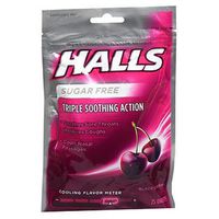 Halls Mentho-Lyptus Drops Sugar Free Black Cherry - 25 ct, Pack of 3