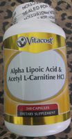 Vitacost Alpha Lipoic Acid & Acetyl L-Carnitine HCl -- 700 mg - 240 Capsules