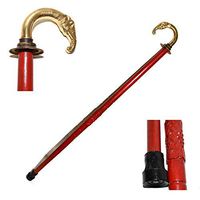 Nautical World Antique Brass Vintage Elephant HEADWALKING Stick Cane Handle Wooden Cane, Affordable Gift Decorative Walking Cane Fashion Statement for Men/Women/Seniors/Grandparents! Item New Year Gi
