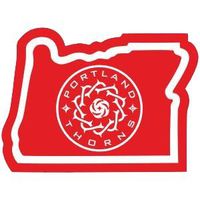 Portland Thorn FC in Oregon Sticker | State Shaped Label | Apply to Mug Phone Laptop Water Bottle Decal Cooler Bumper | PTFC Rose City Riveters Timbers MLS Scarf Hat Socks Mugs