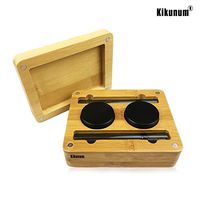 Rolling Tray Stash Box Combo - Includes Rolling Tray, Grinder, Glass Holder - All Inclusive Premium Handmade Bamboo Stash Kit - Herbal Stash Boxes