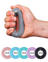 ChinFun Hand Grip Strengthener Ring Forearm Wrist & Finger Exerciser Trainer Silicone Squeezer Gripper for Athlete's Muscle Strengthening Training Tool-Carpal Tunnel Physical Therapy
