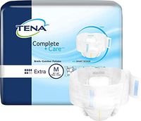 Tena Brief Complete + Care Tab Closure Medium Disposable Moderate Absorbency Bag of 24
