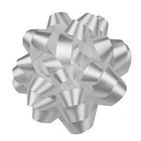 Premium Confetti Gift Wrap Bows, 4" (5 Pack, White)