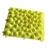 Outdoor Sport Leisure Acupuncture Pebbles Foot Massage Mat Shiatsu Sheet for Home, Office, Living Room, Bedroom, Bathroom - Yellow