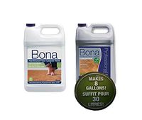 Bona Hardwood Floor Cleaner Refill with Concentrate (makes 8 Gallons) Super Bundle