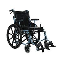 WenFei shop Self Propelled Wheelchair,Multifunctional Commode Chair with Hand Brake and Adjustable Flip Foot Pedal for Elder People Disabled People Pregnant Women