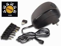 Velleman PSU03 Non-Regulated Universal-Voltage Adapter, 3-12 VDC/300 mA