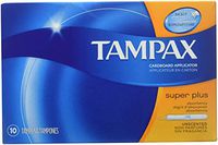 Tampax Biodegradable Applicator Tampons, Super Plus 10 ea ( Pack of 2)
