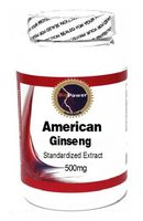 American Ginseng Standardized Extract 500mg 100 Capsules # BioPower Nutrition