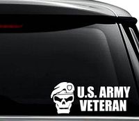U.S. Army Veteran Soldier Decal Sticker For Use On Laptop, Helmet, Car, Truck, Motorcycle, Windows, Bumper, Wall, and Decor Size- [6 inch] / [15 cm] Wide / Color- Matte Black