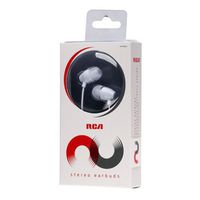 RCA HP159WH Noise-Isolating In-Ear Earbuds 10mm Neodymium Drivers (White)