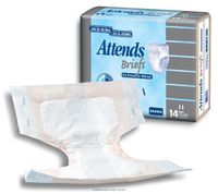 Attends EExtended Wear Incontinence Brief, Large, 44" to 58" Circumference, Attends Brfs Xwear Large, (1 CASE, 28 EACH)