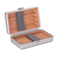 Lxc All-Aluminum-Magnesium Alloy Cigar Box Cigarette Case Storage Box Box Cigar Humidor Convenient