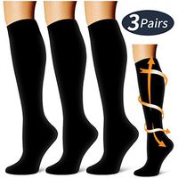 Compression Socks,(3 Pairs) Compression Sock for Women & Men - Best for Running, Athletic Sports, Crossfit, Flight Travel