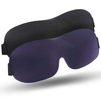 3D Sleep Mask,saillsen 3D Contoured Sleep Eye Mask, Comfortable & Super Soft Sleeping Mask with Adjustable Straps for Women & Men,with EarPlugs & Yoga Silk Bag, 2 Pack Black/Purple