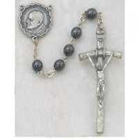6 MM Hematite Papal Rosary