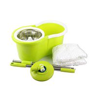 Zxwzzz Mops Microfiber Floor Cleaning Rotary Mop, Household Hand Pressing Dry Trailer Bucket Rotating Mop, Mop Bucket Free Hand Washing Wet And Dry Mop Mop, Size: 45.5x26x20cm