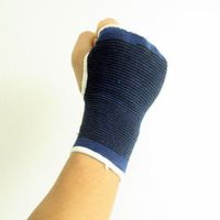 Sports Outdoor Polyester Elastic Palm Support Hand Guard 1 Pair Blue
