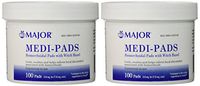 Medi-Pads Maximum Strength With Witch Hazel Hemorrhoidal Hygienic Cleansing Pads 100 Ct Jar Compare to Tucks Pack of 2 Jars Total 200 Pads (2)