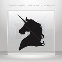 Decal Stickers Unicorn Durable Racing Motorbike Waterproof Racing Vehi Black (6 X 4.45 In)