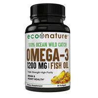 Ultra Pure Source Fish Oil 1200 mg 180 Softgels | Gluten Free, Non-GMO | High Potency | Excellent Source of Omega-3 Fatty Acids EPA and DHA