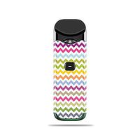 MightySkins Skin Compatible with SMOK Nord - Rainbow Chevron | Protective, Durable, and Unique Vinyl Decal wrap Cover | Easy to Apply, Remove, and Change Styles | Made in The USA