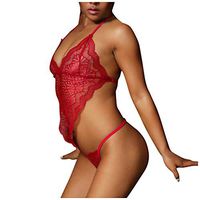 Womens Lingerie Bra Briefs Sleepwear Sets Lace Babydoll Push Up Top Bra Pants Set