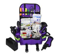 Lightning X Small First Responder EMT EMS Trauma Bag Stocked First Aid Fill Kit B (Purple)