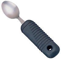 Sammons Preston Sure Grip Bendable & Weighted Tablespoon, Stainless Steel Bends to Any Angle for Customized Eating, Built-Up Handle Grip Spoon is Weighted for a Stable Non-Slip Grip, Adaptive Utensil