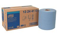 Tork 13244101 Industrial Paper Wiper, Centerfeed, 4-Ply, 11.0" Width x 492' Length, Blue (Case of 2 Rolls, 375 per Roll, 750 Wipers per Case) Use with Tork 6520281, 6521281, 653020 or 653028