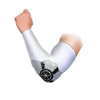 TOPSHION Crashproof Cycling Basketball Arm Guard Sleeve Elbow Breathable Lengthening Elbow Joint Wrist Sets (M, White)