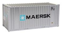 Walthers SceneMaster HO Scale Model of  Maersk 20' Corrugated Container with Flat Panel