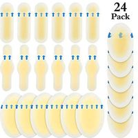 24 Pieces Blister Bandages Blister Gel Guard Adhesive Foot Blister Pads Heel Blister Cushion Bandages for Heel Blister Prevention and Recovery, 4 Sizes