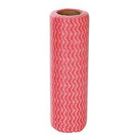 Zebratown 4 Rolls 100pcs Kitchen Environmentally Friendly Non-Woven Disposable Dish Rag Multi-Purpose Reusable Cleaning Cloth Dish Towel (4 Rolls Red)