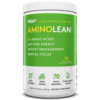 RSP AminoLean - All-in-One Pre Workout, Amino Energy, Weight Management Supplement with Amino Acids, Complete Preworkout Energy for Men & Women, Lemon Lime, 70 (Packaging May Vary)
