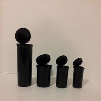 DRAM 4 PACK RX Medical Squeezetops Medicine Bottle Wellness Containers 13 Drams, 19 Drams, 30 Drams, 60 Drams Assortment of Colors (SOLID BLACK)