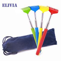 ELIVIA Back Scratchers Telescopic Stainless Steel Portable Hand Extendable Massage Tool（4 Pack）