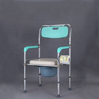 ALUS- Bathroom Bath Chair Multi-Function Foldable Belt seat Aluminum Alloy Toilet can be Mobile Rehabilitation Toilet seat (Color : Without Pulleys)