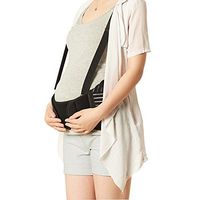 Niceful Maternity Belt Shoulder Strap Dual Pregnancy Breathable Support Waist Back Abdomen Belly Band Relieve Pubic Pain L-XL (Black, XL)