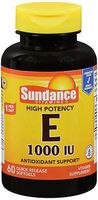 SunDance Vitamins High Potency E 1000 IU, 60 Softgels Each (3)