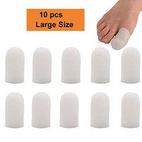 10 Pieces Gel Toe Caps Cushions Tubes Protectors 0.98 Inch Large Size, Soft Toe Tubes Sleeves Large Small Medium Prevent Hammer Toes, Blisters, Corns, Calluses for Women and Men